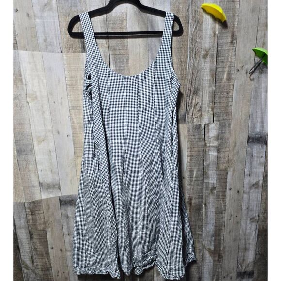 A New Day Gingham Plaid Midi Fit and Flare Dress - Picture 3 of 5